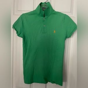 Ralph Lauren women’s green skinny polo size medium excellent condition